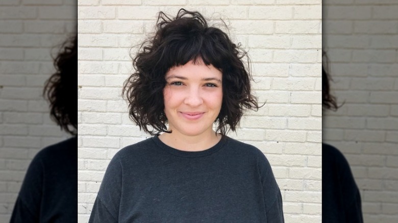 Woman with short shag