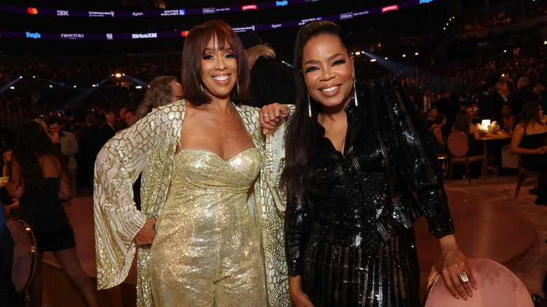 Oprah and Gayle smiling