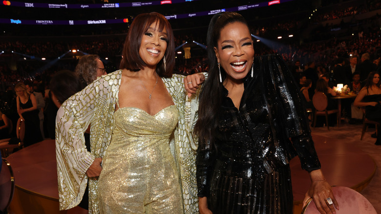 Oprah Winfrey and Gayle King smiling