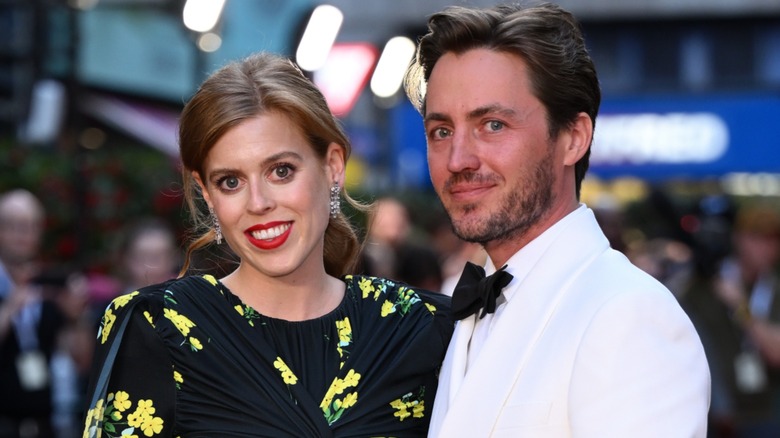 Princess Beatrice and Edoardo Mapelli Mozzi on the red carpet