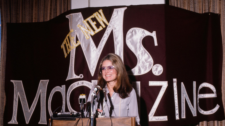 Gloria Steinem pictured in the 1980s