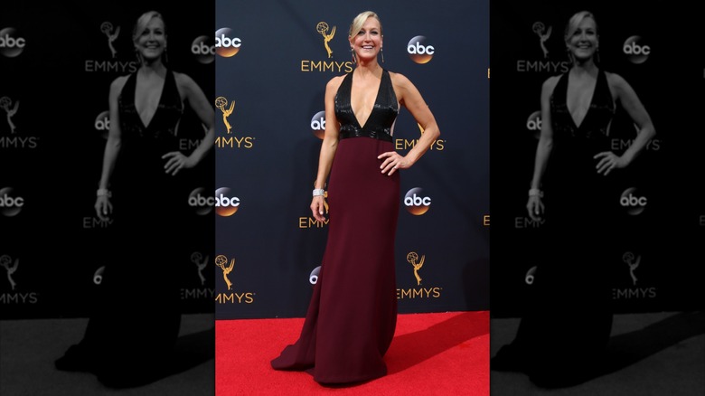 Lara Spencer smiles at the Primetime Emmys in 2016