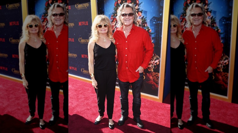 Goldie Hawn with Kurt Russell at "The Christmas Chronicles" premiere