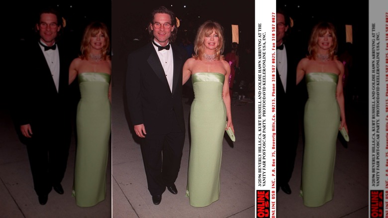 Kurt Russell and Goldie Hawn at a Vanity Fair Oscars party