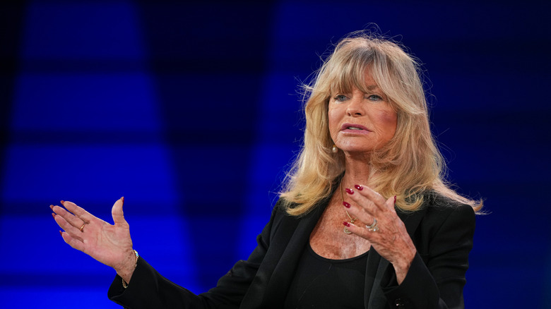 Goldie Hawn speaks at event