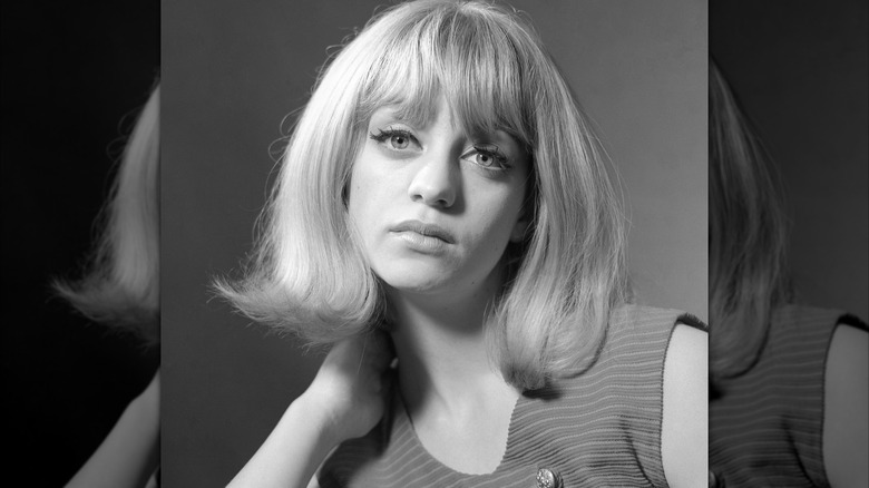 Goldie Hawn pictured in black and white in 1965.