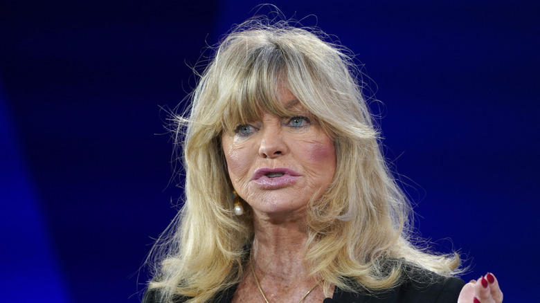 Goldie Hawn speaks onstage during the 2025 Concordia Annual Summit