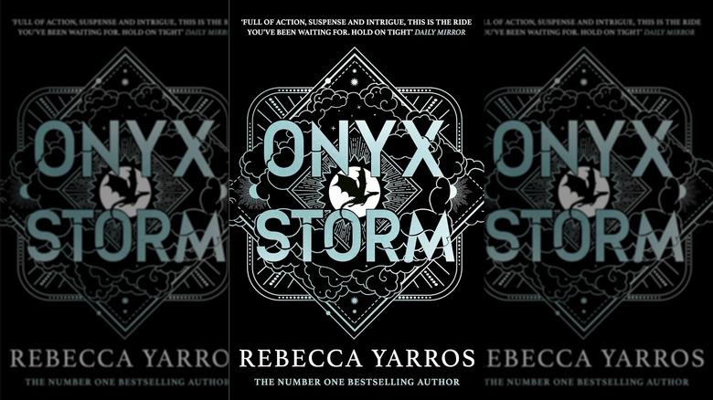 The front cover of Onyx Storm by Rebecca Yarros