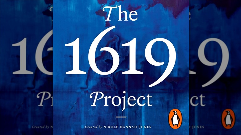 The front cover of the audiobook of "The 1619 Project" by Nikole Hannah-Jones