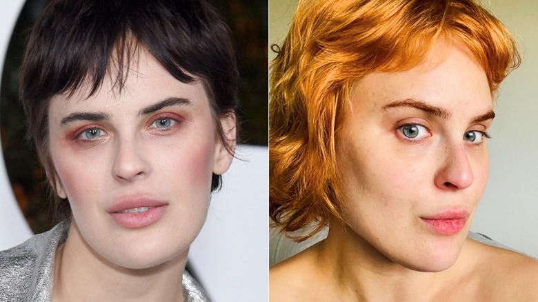 Side-by-side photos of Tallulah Willis on the red carpet in 2022 and in selfies taken in 2024