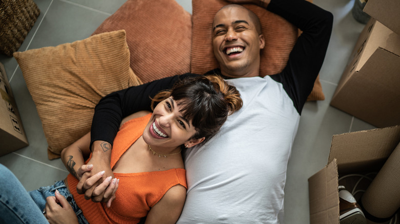 Couple laying together