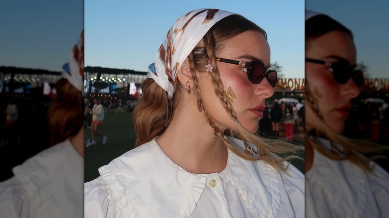 Model at festival