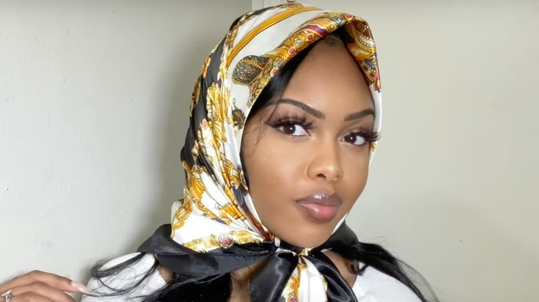 Woman wearing headscarf