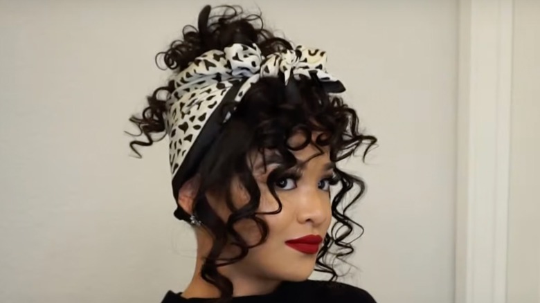 Silk scarf updo