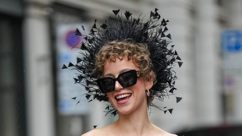 woman with curly hair accessories