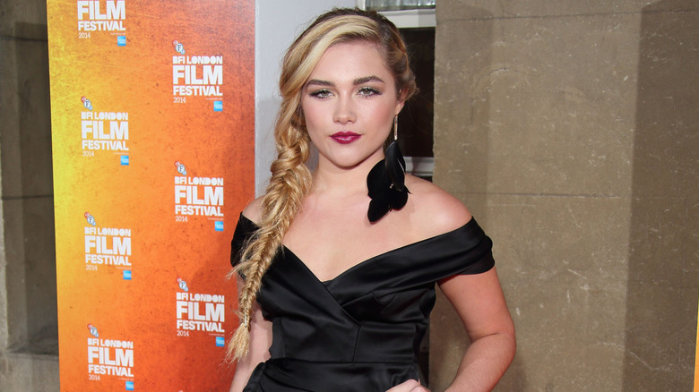 Florence Pugh with a fishtail braid 2014
