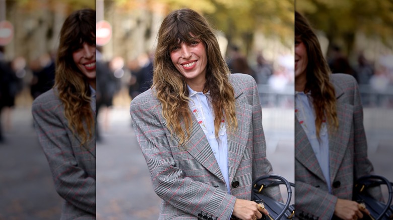 Lou Doillon wearing her hair in a rockstar shag with a choppy fringe