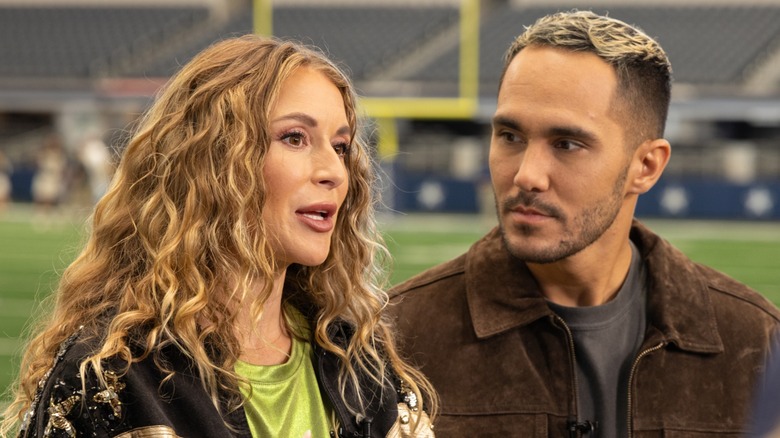 Carlos PenaVega looking at Alexa PenaVega