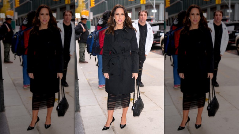 Lacey Chabert wearing a black outfit