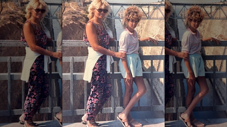 Heidi Klum with her mom in the '80s