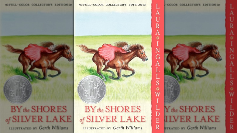 The front cover of "By the Shores of Silver Lake" by Laura Ingalls Wild