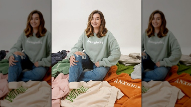 Sophie on sweatshirts