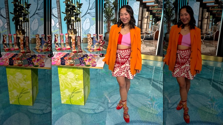 Mary Yashan Gui on the set of The View's View Your Deal segment