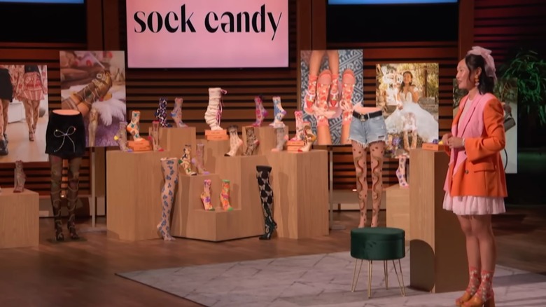 Sock Candy's founder Mary Yashan Gui pitching her company on Shark Tank (Season 16, Episode 19)