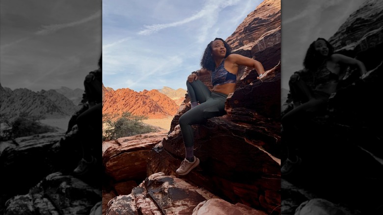 Brittany Coleman pictured hiking in 2025