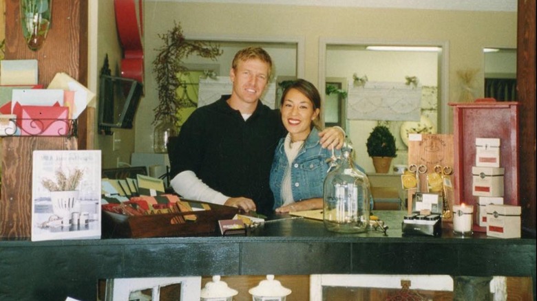Chip Gaines and Joanna Gaines at their Magnolia store