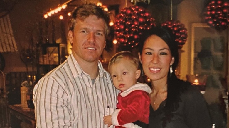 Chip and Joanna Gaines with their young son