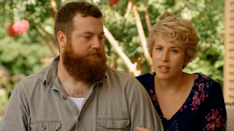 Erin Napier and Ben Napier on the first episode of "Home Town" in 2016