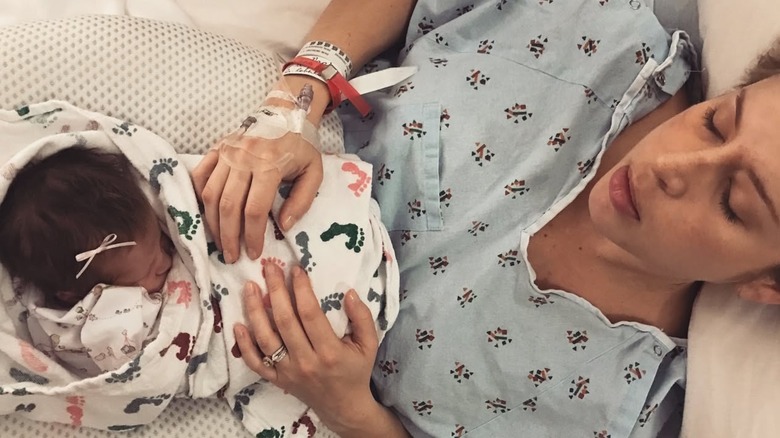 Erin Napier with her baby daughter Helen