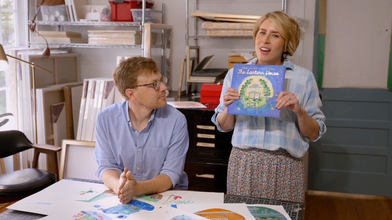 Erin Napier and Adam Trest with their children's book