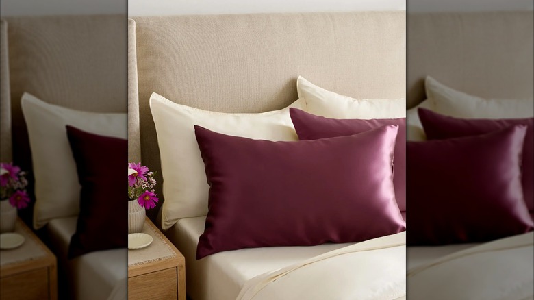 Plum Quince silk pillowcase