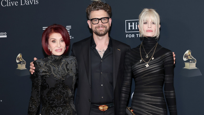 Sharon Osbourne, Jack Osbourne and Kelly Osbourne attend the 68th GRAMMY Awards Pre-GRAMMY Gala & GRAMMY Salute to Industry Icons