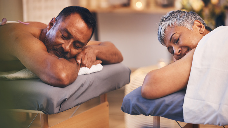 Couple waiting for massage