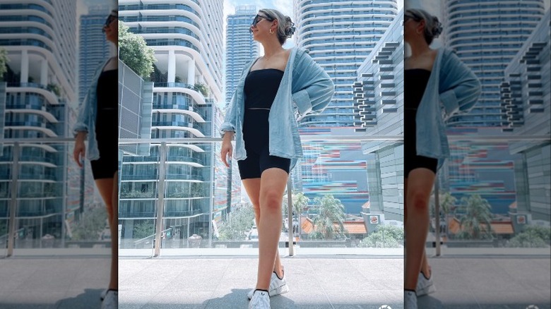 Woman in city
