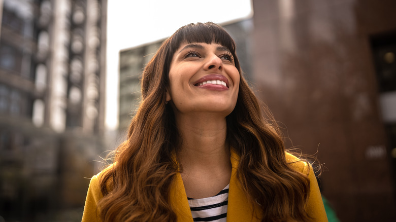 Woman smiling