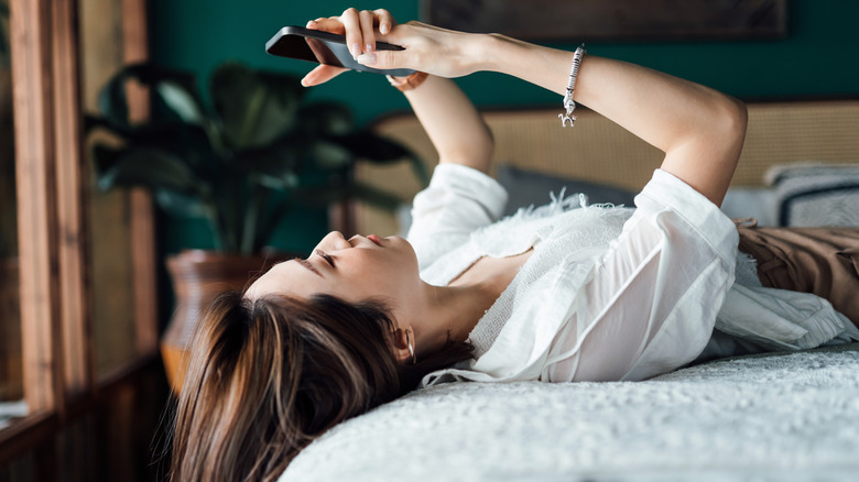 Woman on app