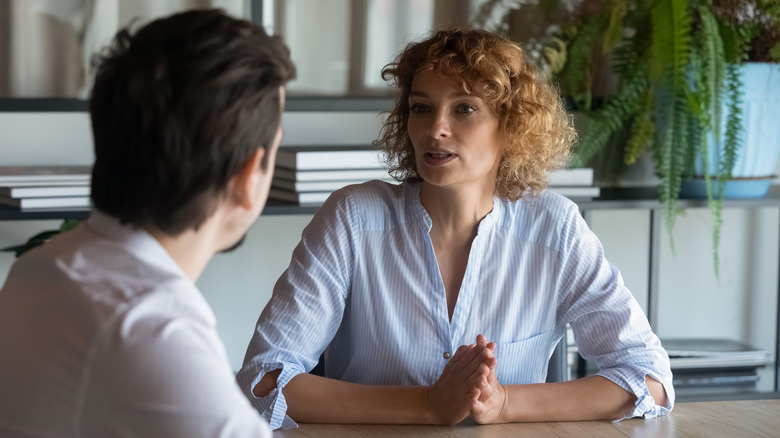 woman in job interview