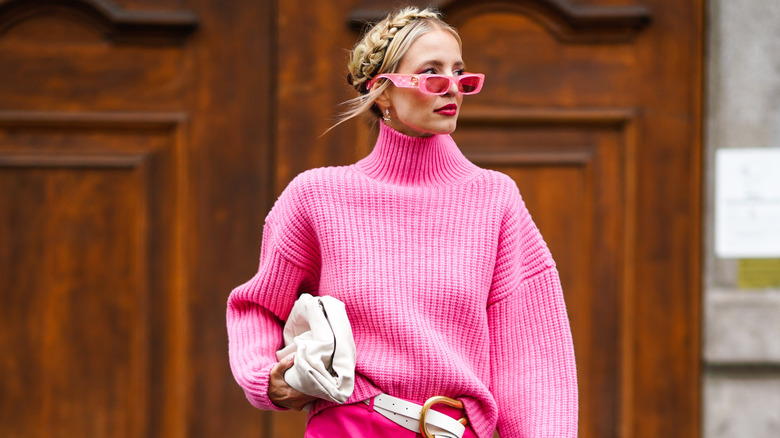 Chunky pink sweater 
