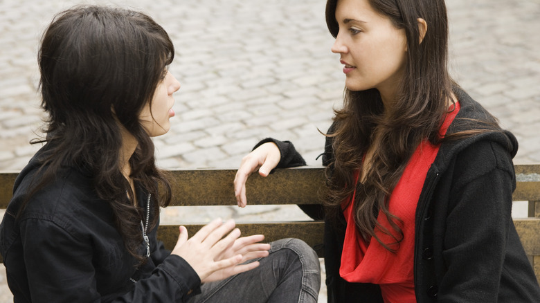 Women talking