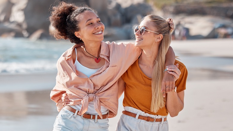 Lesbians on beach