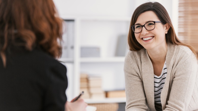 Woman in a therapy session 