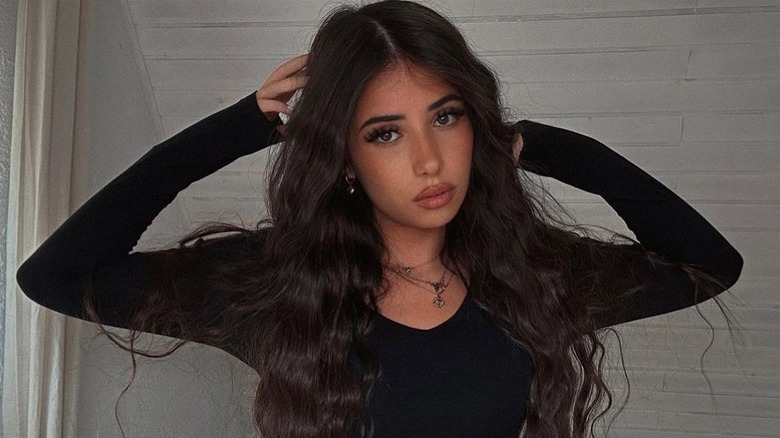 Woman with hazel eyes
