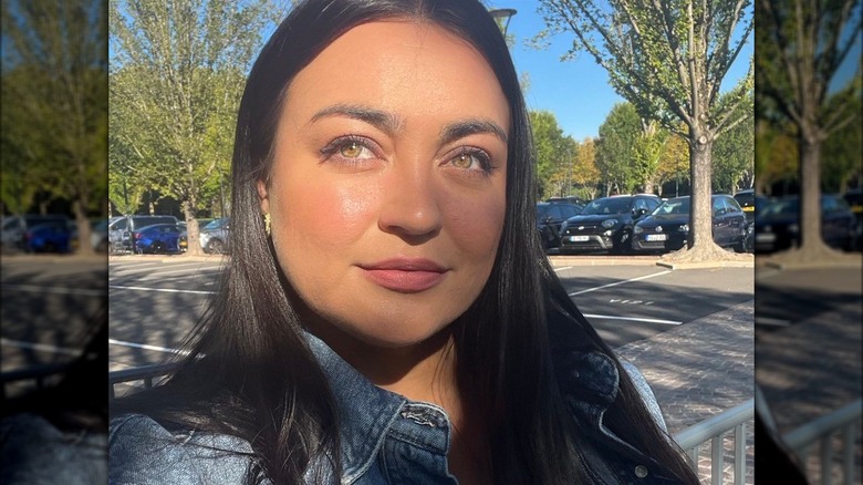 Woman with amber eyes