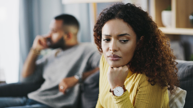 worried woman rethinking her relationship