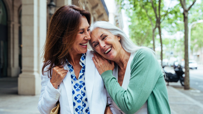 Older women with long hair