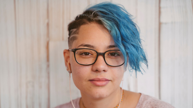 woman with fun hair color